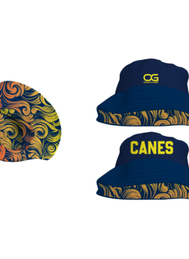 Canes Navy / Yellow with Pattern OG Bucket Hat OSFA