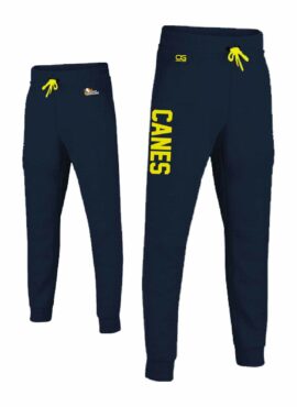 Canes Navy / Yellow Cotton Joggers